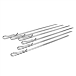 Stainless Steel Reusable Barbecue Grilling Skewers - 17 inches - Set of 6 - ALEKO