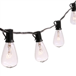 Outdoor/Indoor Traditional Weatherproof Patio String Cafe Lights with 25 Clear Bulbs - ALEKO