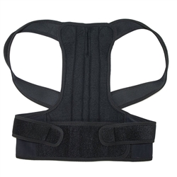 Back and Shoulders Posture Support Brace - Black - Extra Extra Large Size- ALEKO