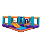 Inflatable Playtime Bounce House with Pool and Slide - ALEKO