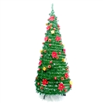 Pre-Decorated Instant Pop Up Christmas Holiday Tree - 7 Foot - ALEKO