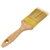 Flat-Cut Polyester Paint Brush with Wooden Handle - Gold-Plated Steel Ferrule - 2.5 Inches - ALEKO