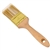 Flat-Cut Polyester Paint Brush with Wooden Handle - Gold-Plated Steel Ferrule - 2 Inches - ALEKO
