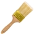 Flat-Cut Polyester Paint Brush with Wooden Handle - Gold-Plated Steel Ferrule - 3 Inches - ALEKO
