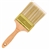 Flat-Cut Polyester Paint Brush with Wooden Handle - Gold-Plated Steel Ferrule - 4 Inches - ALEKO