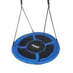 Outdoor Saucer Platform Swing with Adjustable Hanging Ropes - 47 Inches -Blue - ALEKO