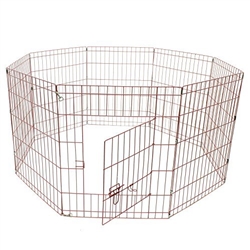 Small 8 Panel Dog Kennel - 30 Inches - Pink - ALEKO