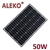 ALEKO Solar Panel Polycrystalline 50W for any DC 12V Application (gate opener, portable charging system, etc.)