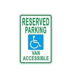 Aluminum Handicap Parking Metal Sign - ALEKO